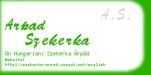 arpad szekerka business card
