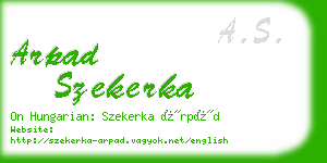 arpad szekerka business card